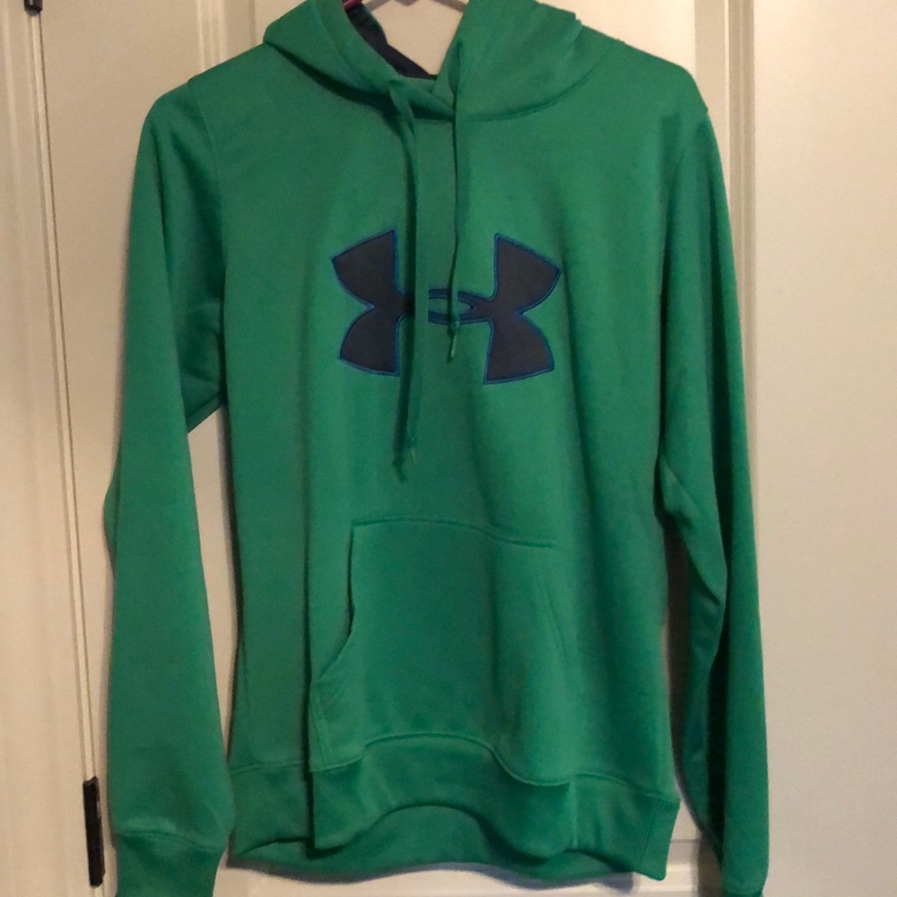 Under armor green hooded sweatshirt